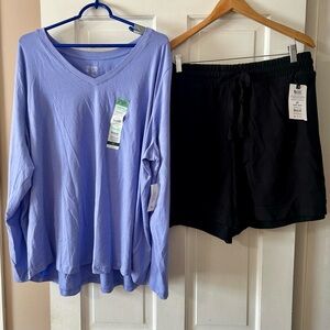 Women’s Terra & Sky French Terry Shorts w/ Cute Top 3x